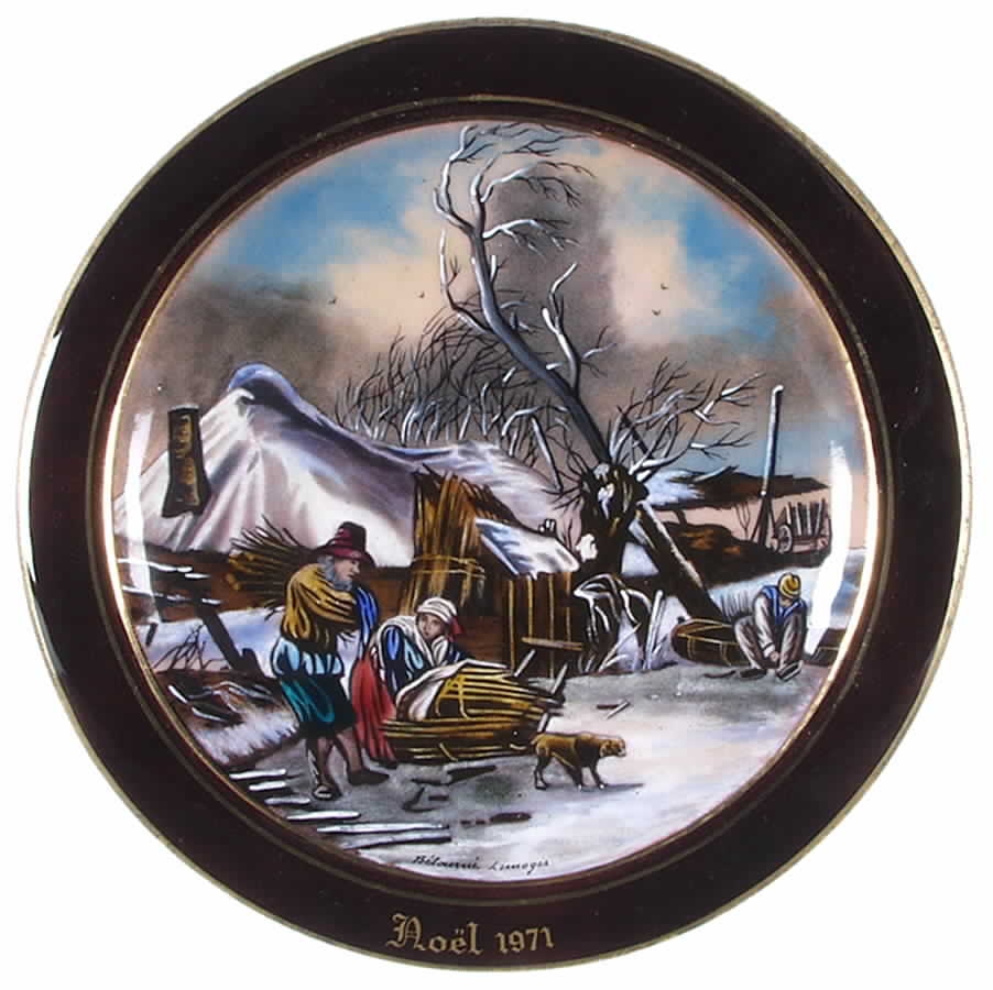 Jean-Paul Loup Christmas Plates  Noel - With Box by Betourne Studios-1