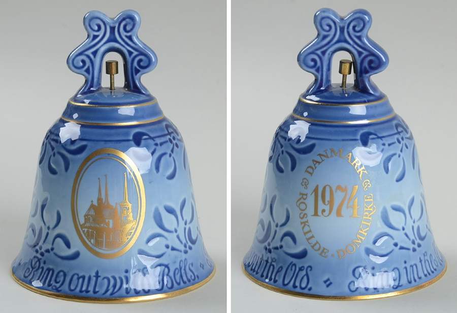 Famous Churches Annual Bell Roskilde Cathedral - With Box by Bing & Grondahl-1