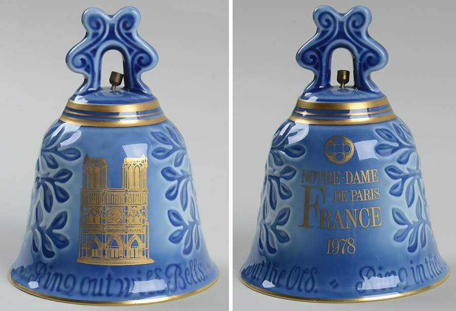 Famous Churches Annual Bell Notre-Dame Cathedral Paris France - No Box by Bing & Grondahl-1