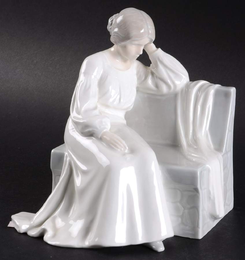 Adults with Children Woman Reading On Chair - No Box by Bing & Grondahl-1