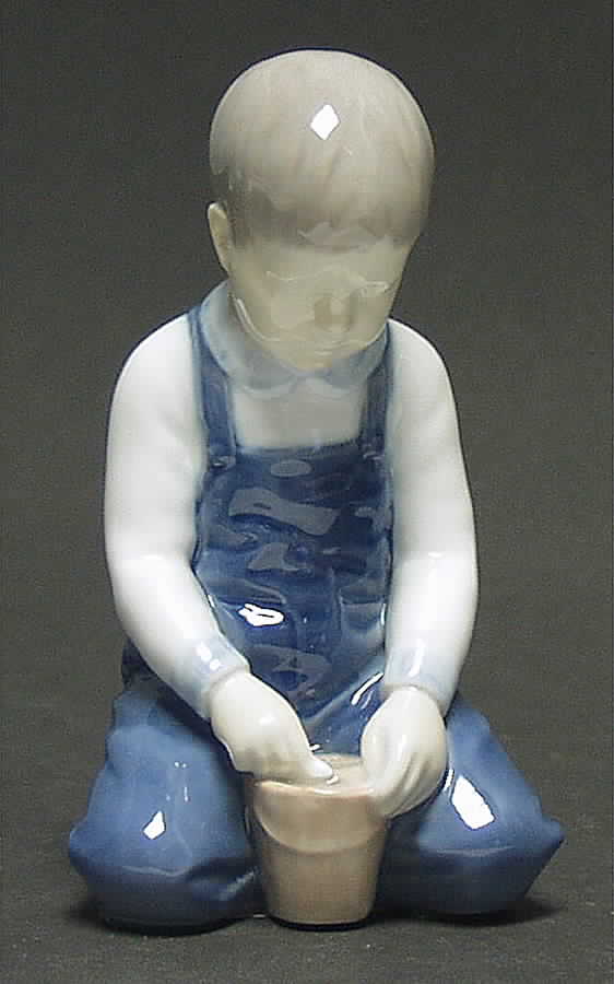 Children Boy With Bucket - No Box by Bing & Grondahl-1