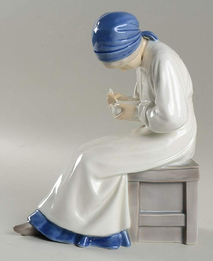 Occupations Lady Painting Porcelain - No Box by Bing & Grondahl-1