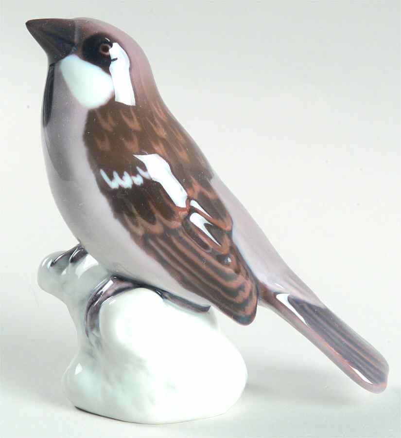 Birds Sparrow On Base - No Box by Bing & Grondahl-1