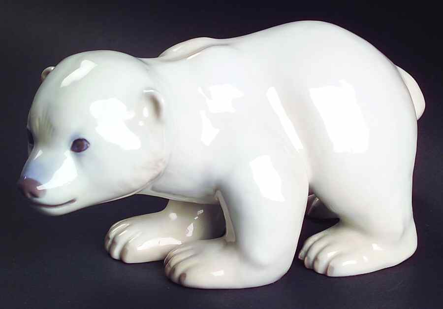 Animals-Wildlife Polar Bear Cub Standing - No Box by Bing & Grondahl-1