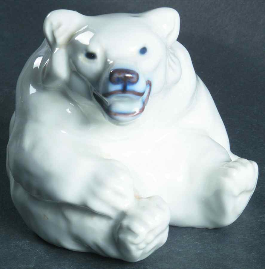 Animals-Wildlife Polar Bear Cub - No Box by Bing & Grondahl-1
