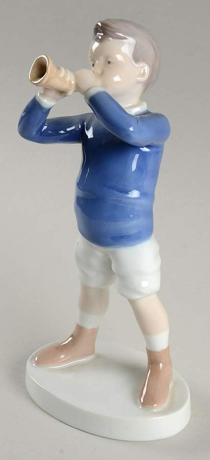 Children Boy With Trumpet - No Box by Bing & Grondahl-1