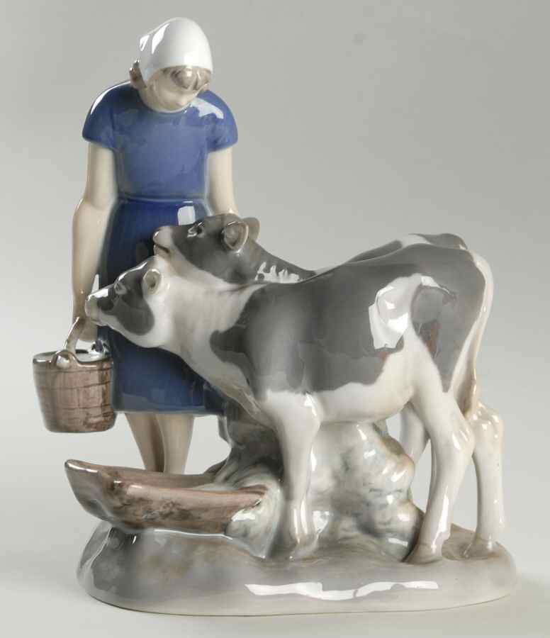 Occupations Girl With Calves - No Box by Bing & Grondahl-1
