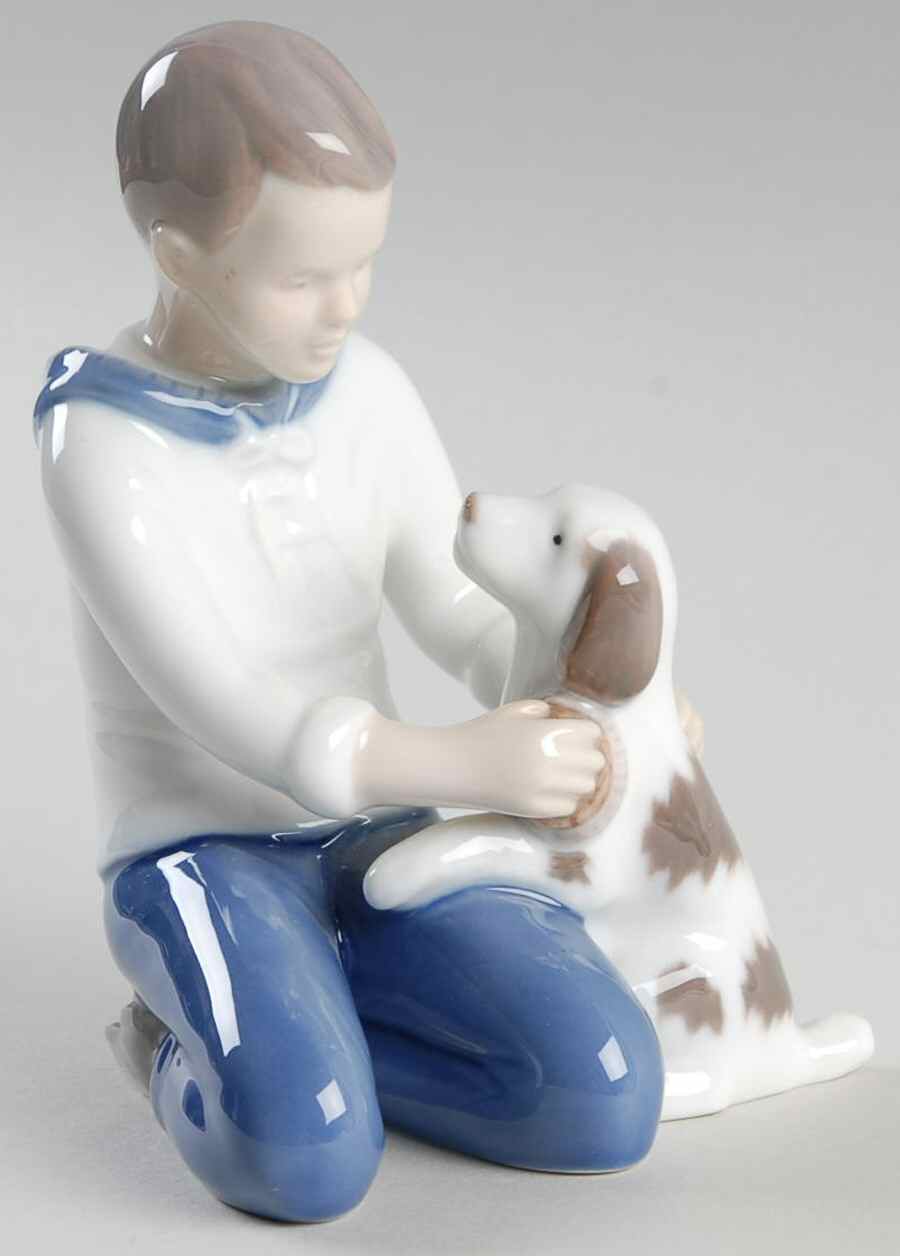 Children with Animals Must I Be Washed - No Box by Bing & Grondahl-1
