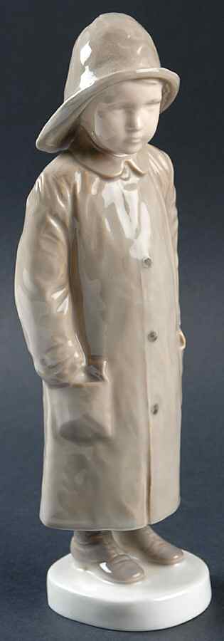 Children Boy In Raincoat - No Box by Bing & Grondahl-1