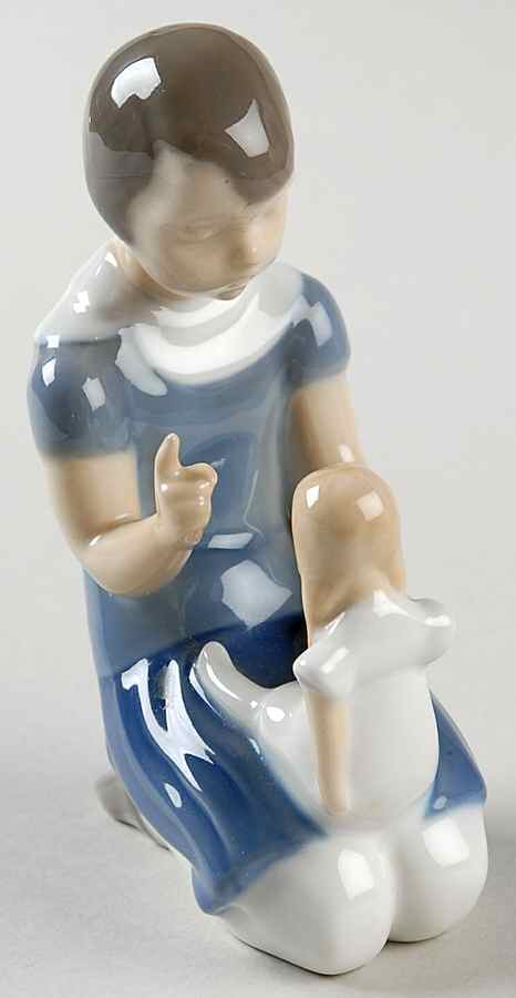 Children Girl With Doll - No Box by Bing & Grondahl-1