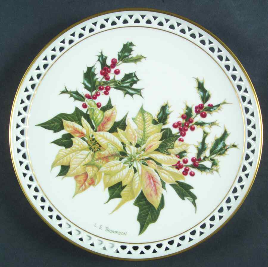 Country Garden Calender December-Poinsettias And Holly - Boxed by Bing & Grondahl-1