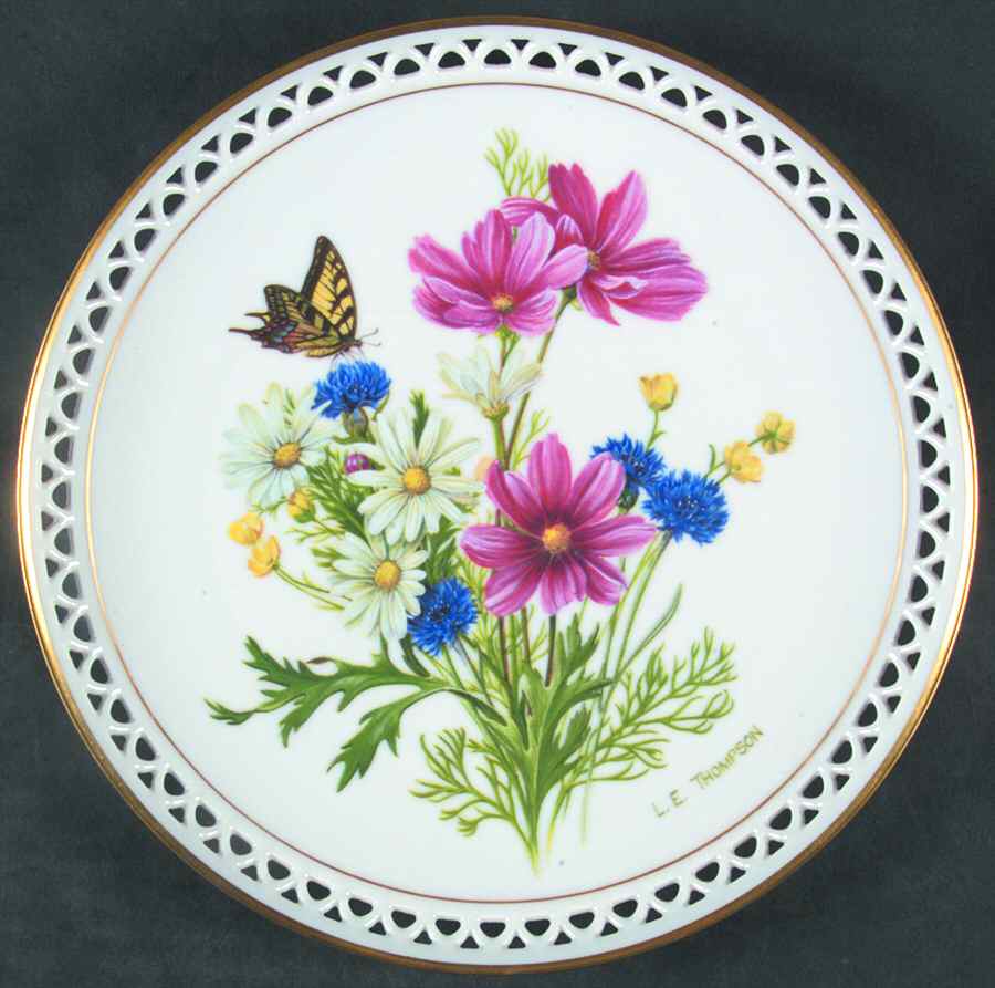 Country Garden Calender September-Daisies, Cosmos, Buttercups - No Box by Bing & Grondahl-1