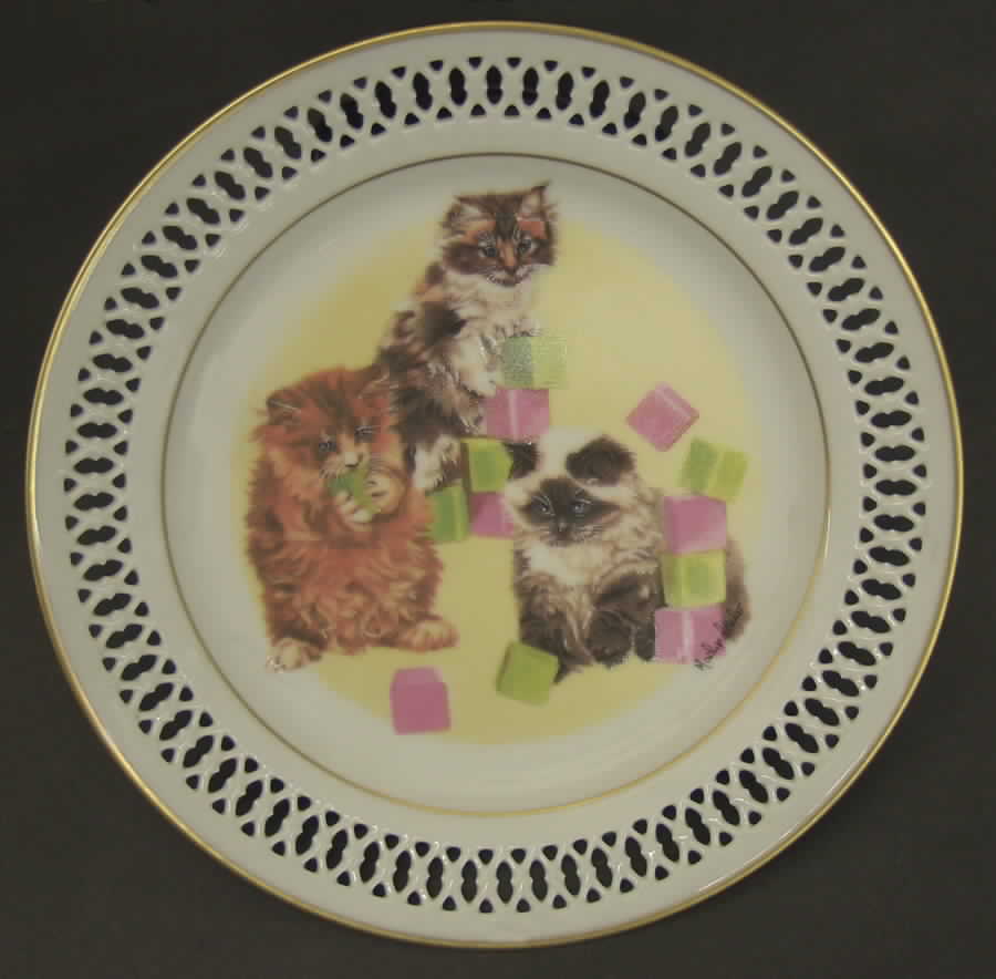 Mothers Day Plate-New Generation The Kittens - Boxed by Bing & Grondahl-1