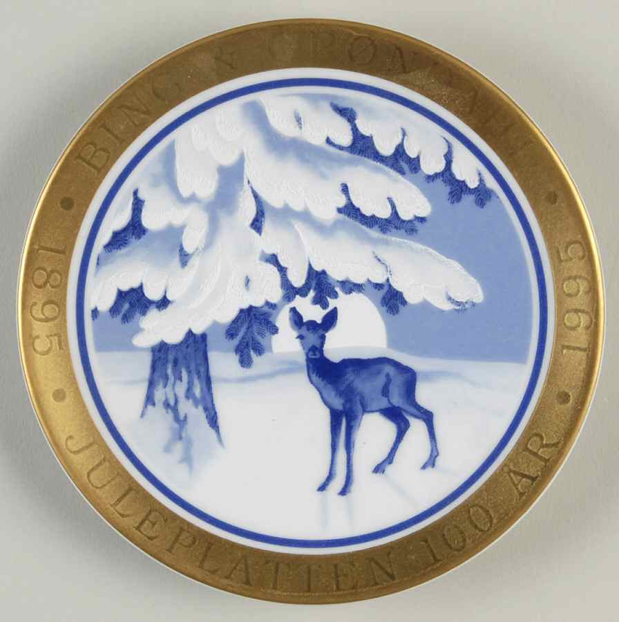 Christmas-Centennial Jubilee Miniature Plates 1905 Christmas Night Expectations - Boxed by Bing & Grondahl-1