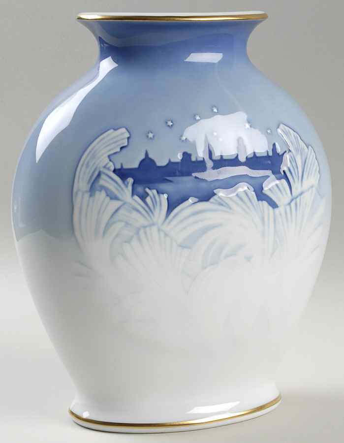 Centennial Vase Behind The Frozen Window - No Box by Bing & Grondahl-1