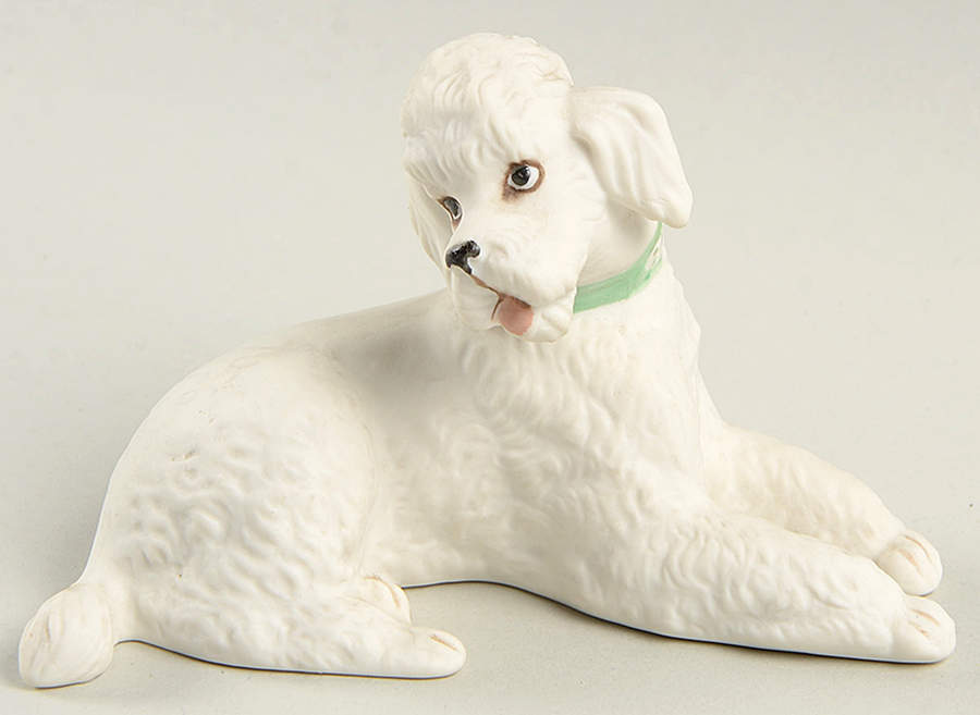 Boehm Animals Poodle-White Lying - No Box 159 by Boehm-1