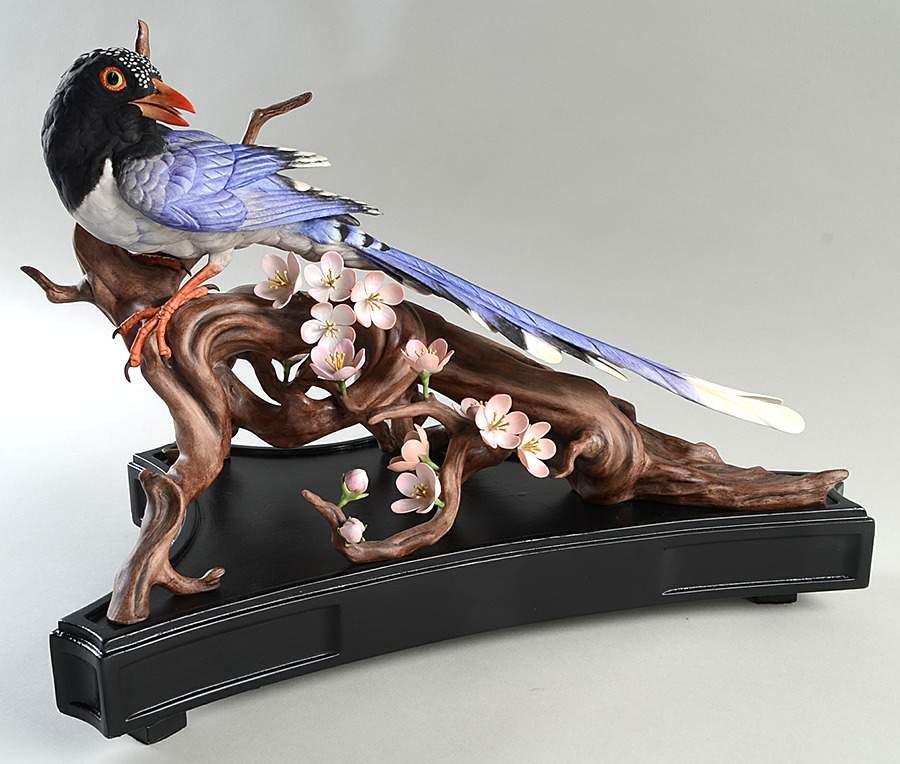 Boehm Birds Black-Billed Blue Magpie - No Box by Boehm-1