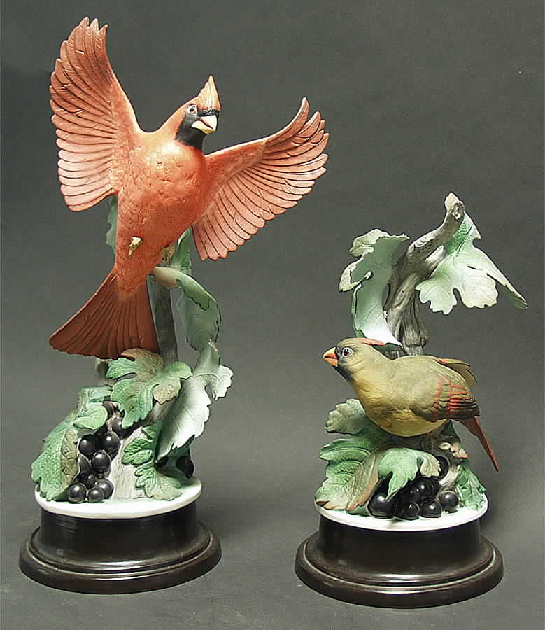Boehm Birds Cardinals-Pair-Decorated - No Box by Boehm-1