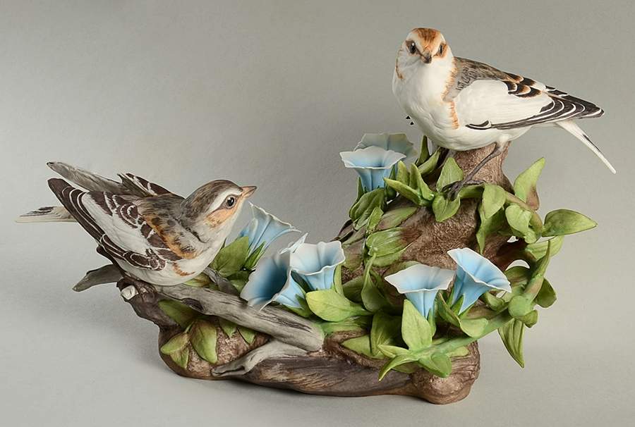 Boehm Birds Snow Buntings - No Box by Boehm-1