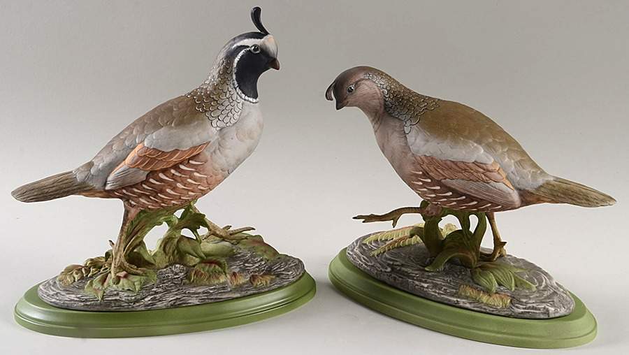 Boehm Birds California Quail-Pair - No Box by Boehm-1