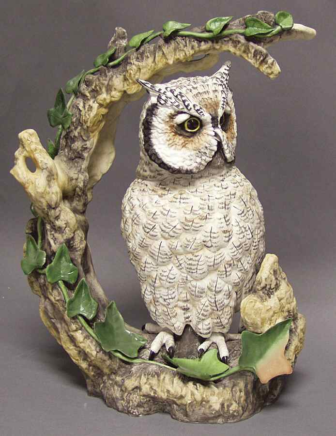 Boehm Birds White Faced Scops Owl - No Box by Boehm-1