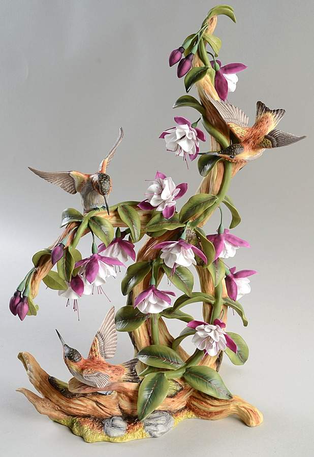 Boehm Birds Rufous Hummingbird With Fuchsia - Nb1021, No Box by Boehm-1