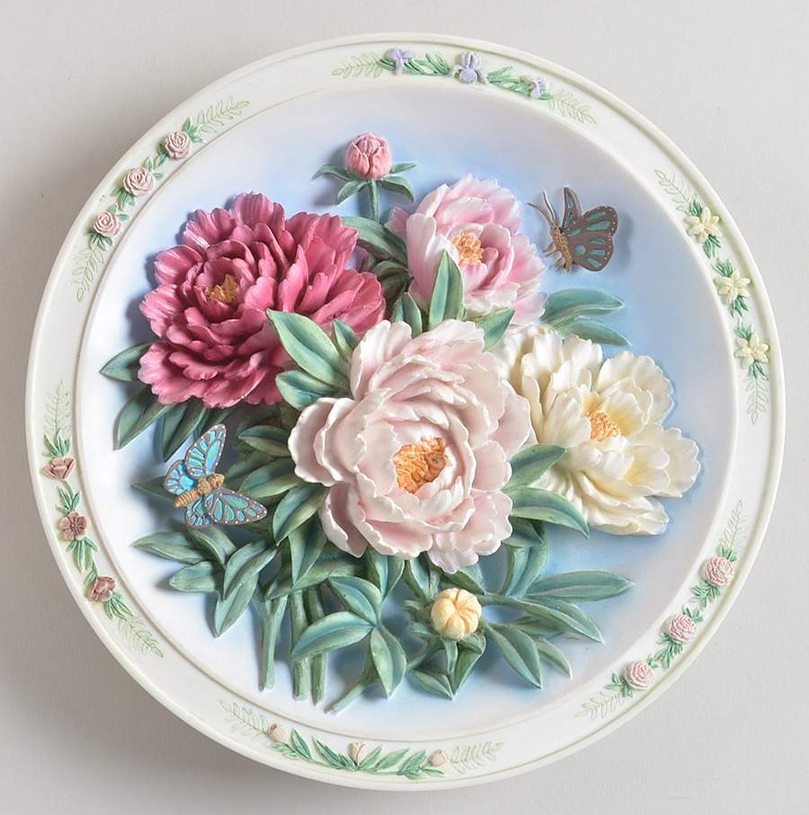 Lena Liu's Beautiful Garden Peony Garden - No Box by Bradford Exchange-1
