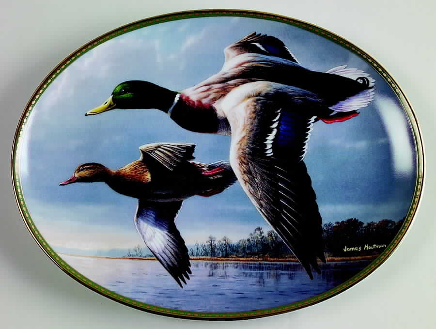 Classic Waterfowl Mallards: On The Wing - No Box by Bradford Exchange-1