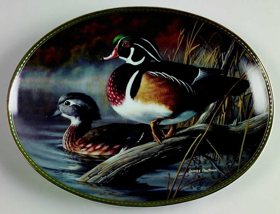 Classic Waterfowl Wood Ducks: Misty Retreat - No Box by Bradford Exchange-1