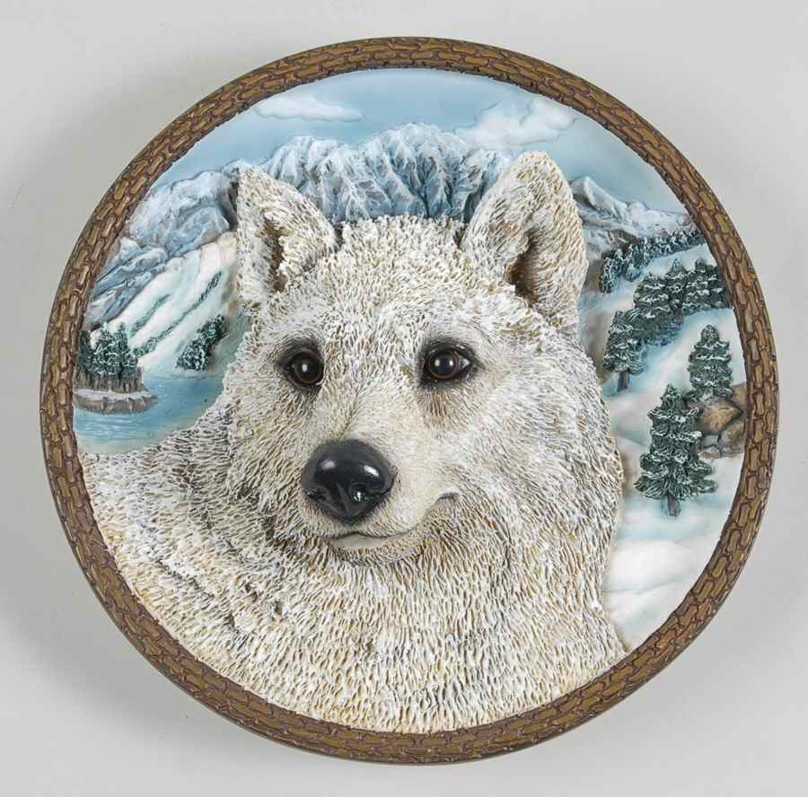 Faces of The Wild The White Wolf - No Box by Bradford Exchange-1