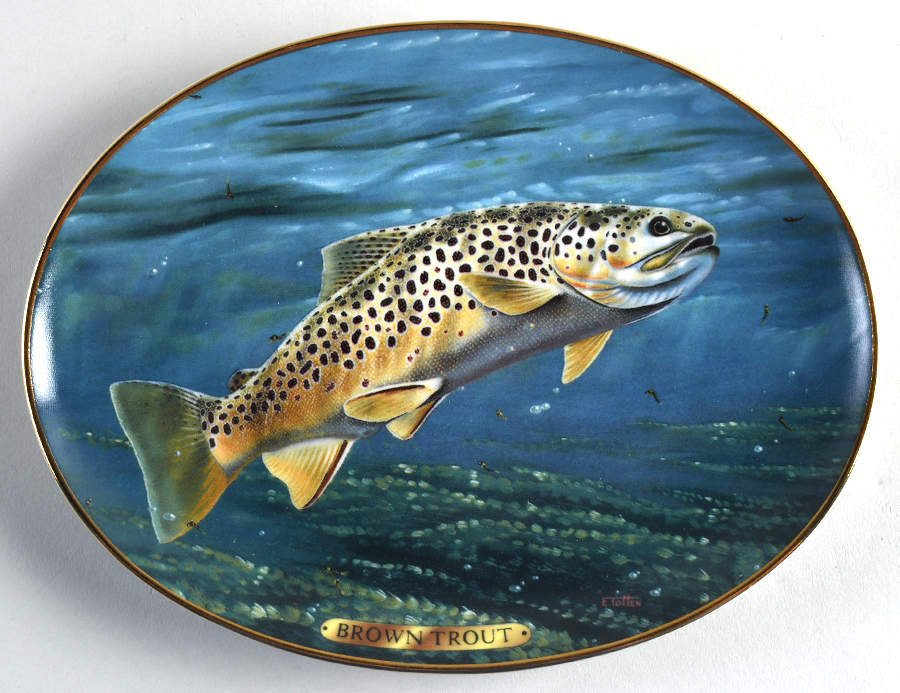 Freshwater Game Fish of North America Brown Trout - No Box by Bradford Exchange-1