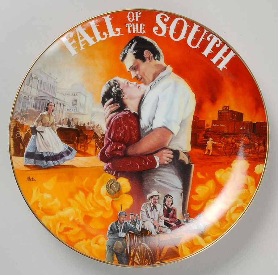 Gone with The Wind-Musical Treasures Fall Of The South - No Box by Bradford Exchange-1