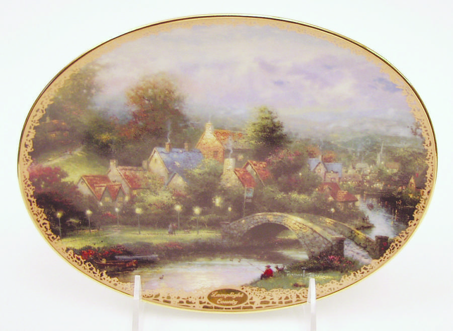 Lamplight Village-Oval Lamplight County - No Box by Bradford Exchange-1