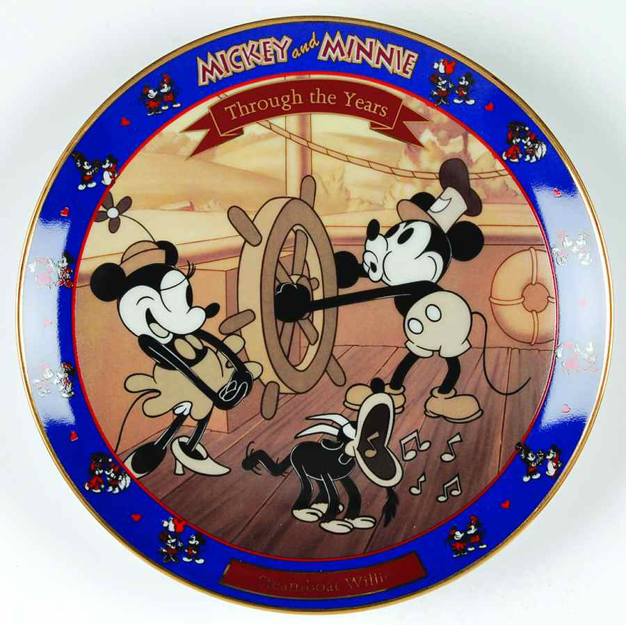 Mickey & Minnie Through the Years Steamboat Willie - No Box by Bradford Exchange-1