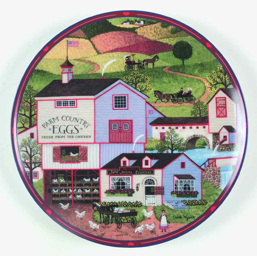 Peppercricket Grove Virginia's Market - No Box by Bradford Exchange-1