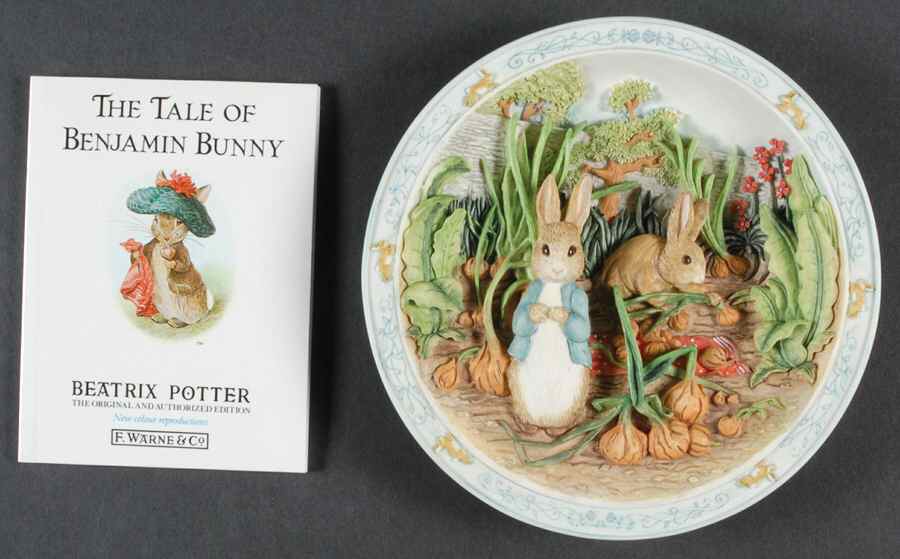 Peter Rabbit & Benjamin Bunny A Pocket Full Of Onions With Book - With Box by Bradford Exchange-1