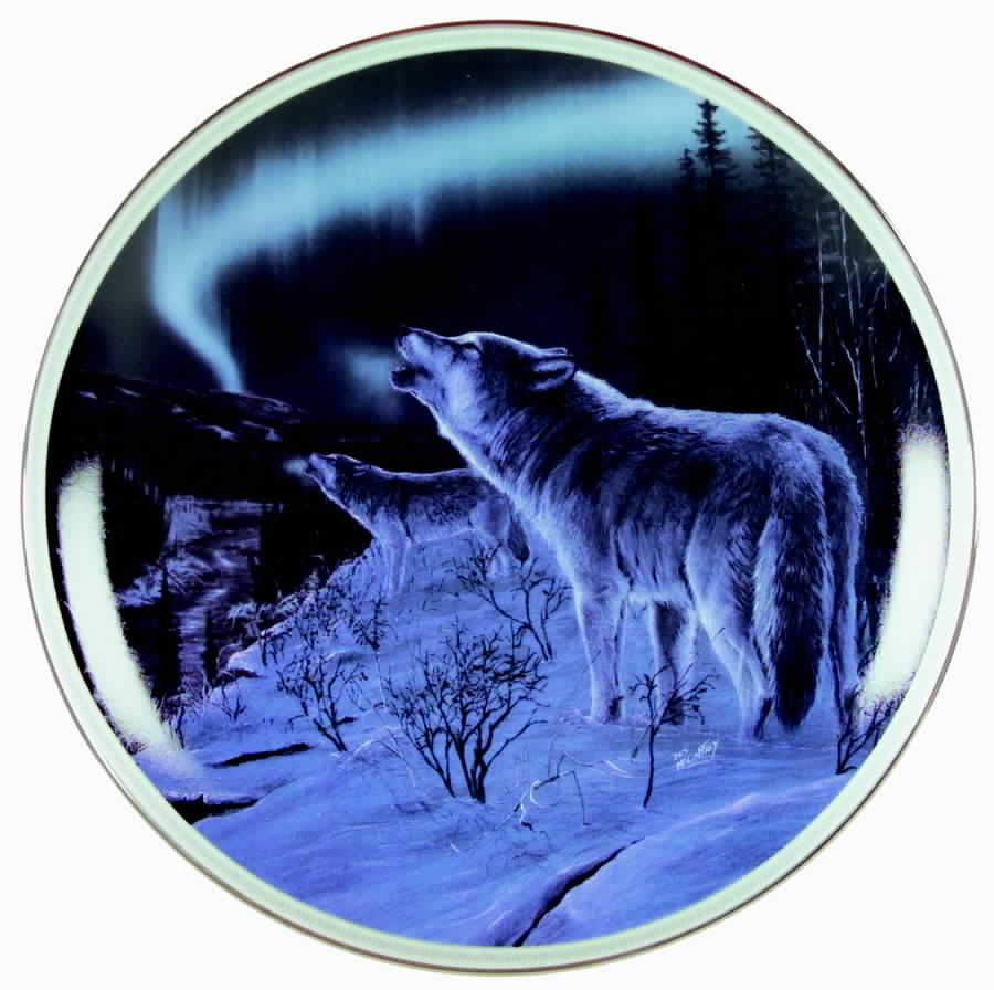 Under the Northern Lights Echoes Along The River - No Box by Bradford Exchange-1