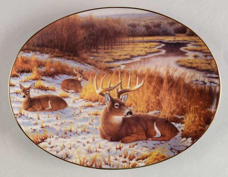 Woodland Tranquility Frosty Morn - No Box by Bradford Exchange-1