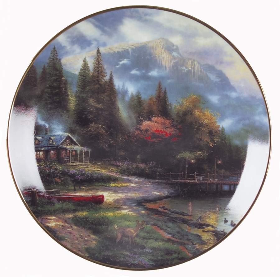Wish You Were Here Afternoon On Forest Lake - No Box by Bradford Exchange-1