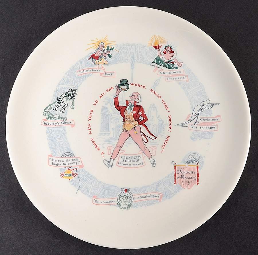 Christmas Ebenezer Scrooge-A Happy New Year To All - No Box by Buffalo Pottery-1