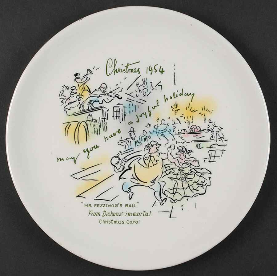 Christmas Mr. Fezzwig's Ball-May You Have A Joyful - No Box by Buffalo Pottery-1