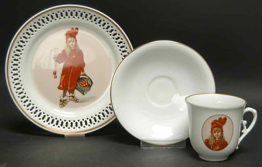 Carl Larsson Giftware Iduna/Brita With Candles - Boxed by Bing & Grondahl-1