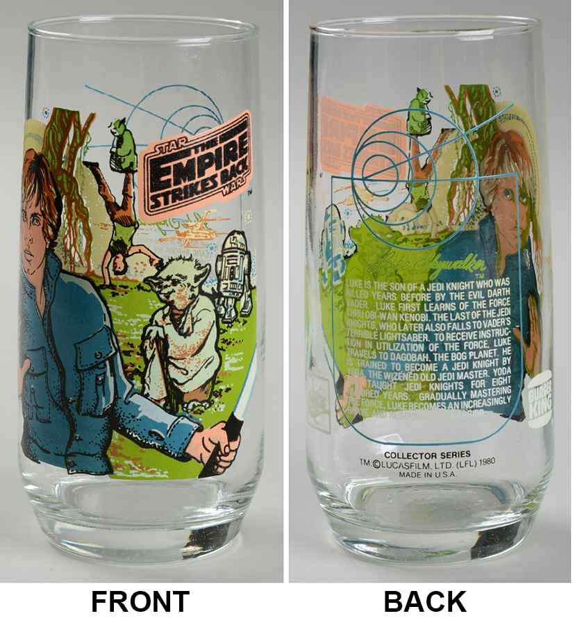 Empire Strikes Back Glassware Luke Skywalker - No Box by Burger King-1