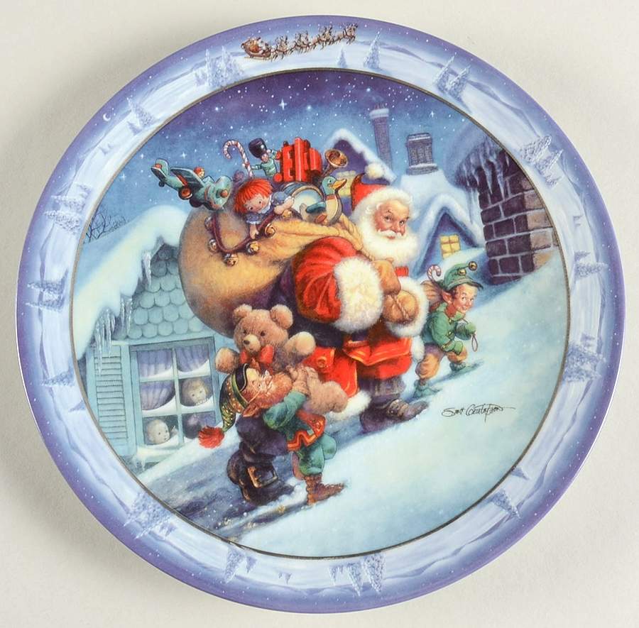 Santas on His Way Santas First Stop - No Box by Bradford Exchange-1