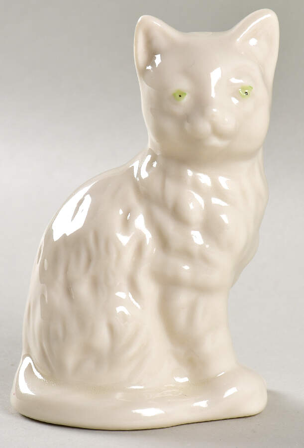Belleek Figurines Cat - No Box by Belleek Pottery (Ireland)-1