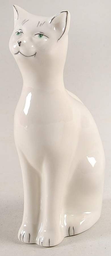 Belleek Figurines Cat Painted - Boxed by Belleek Pottery (Ireland)-1