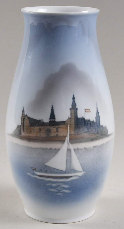 Bing & Grondahl Vase Kronborg Sailboat Vase - No Box by Bing & Grondahl-1