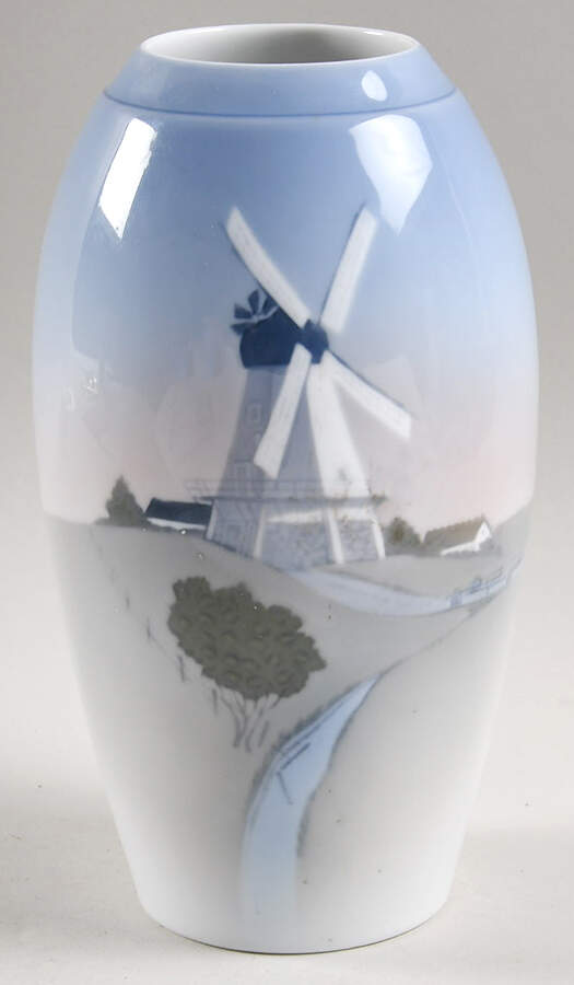 Bing & Grondahl Vase Windmill Scene Vase - No Box by Bing & Grondahl-1