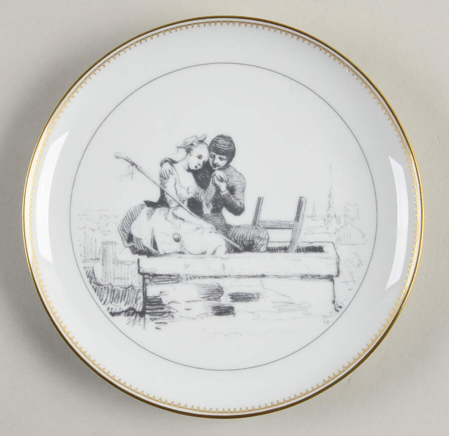 Hans Christian Andersen Plate Shepherdess And The Chimney Sweep - With Box by Bing & Grondahl-1