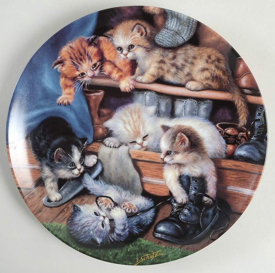 Litter Rascals Pussyfooting Around - No Box by Bradford Exchange-1